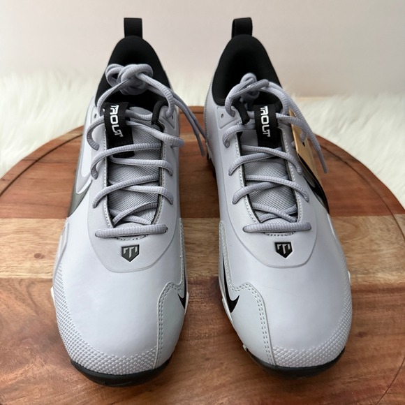Nike Force Trout 9 Keystone Baseball Cleats Men\'s 8 Wolf Grey Black FB9728 NEW main image 4